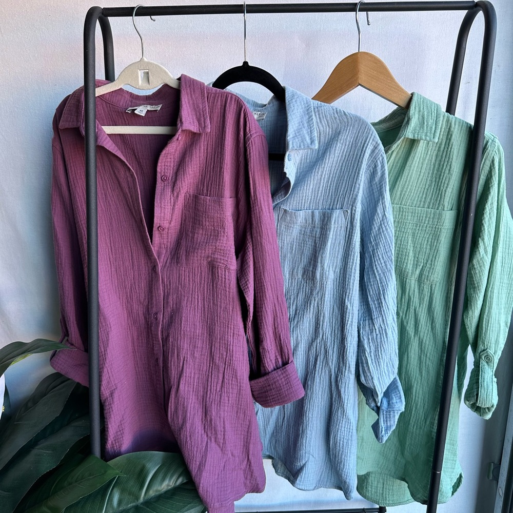 Anne Klein Gauzey Button Down Bundle of 3 Tops / Size XS